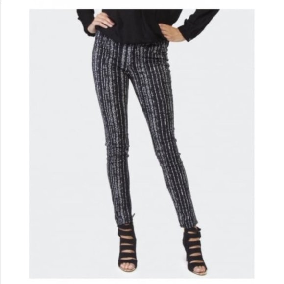 Rag & Bone The Legging Barcode Printed Knit Skinny Pants/ Jeans Size 25 - Picture 1 of 16